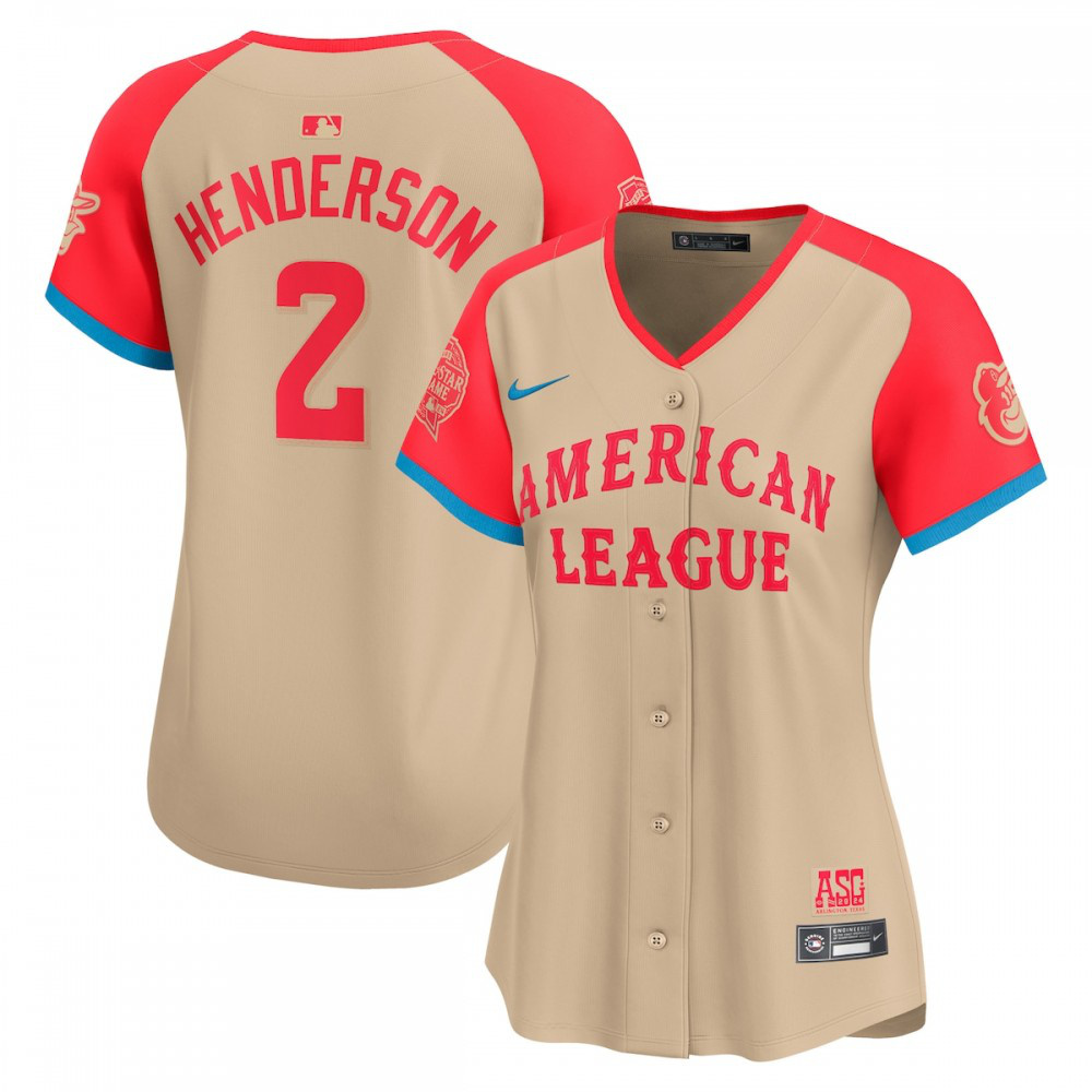 Gunnar Henderson American League Women's 2024 MLB All-Star Game Limited Player Jersey Cream