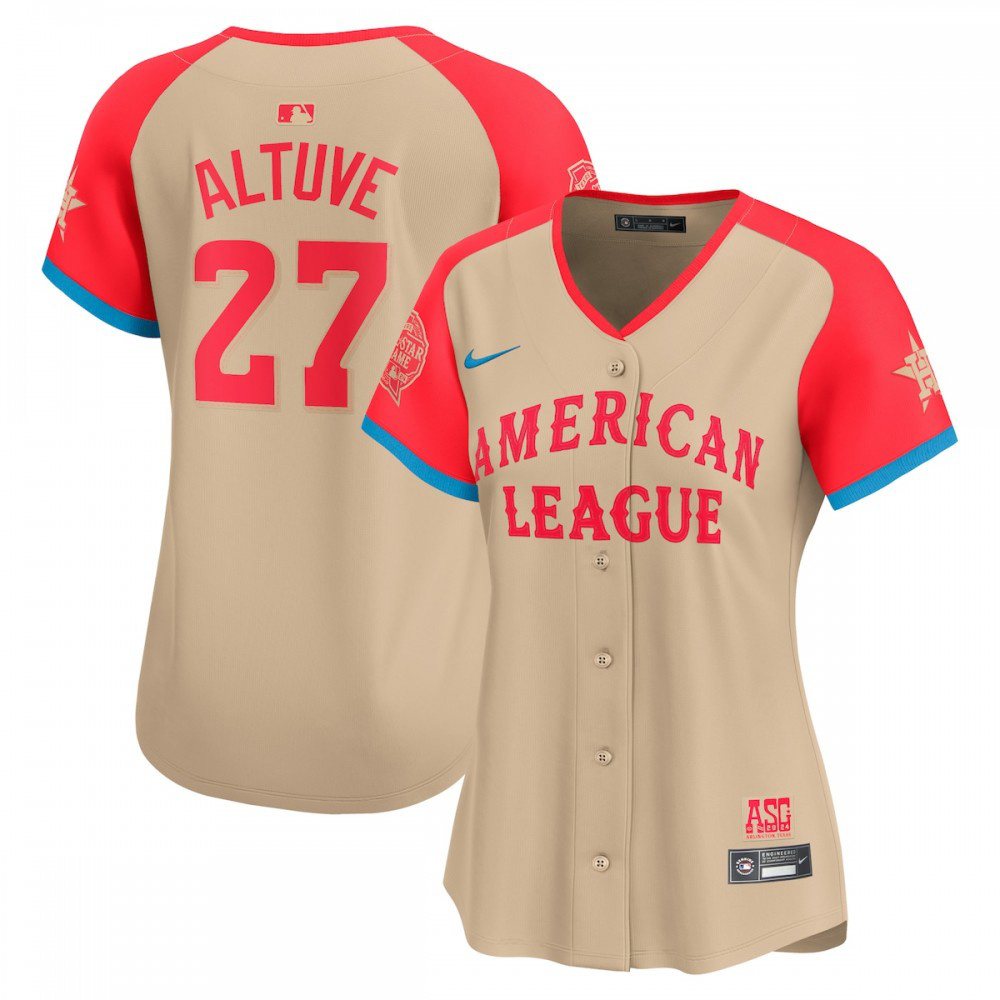 Jose Altuve American League Women's 2024 MLB All-Star Game Limited Player Jersey Cream