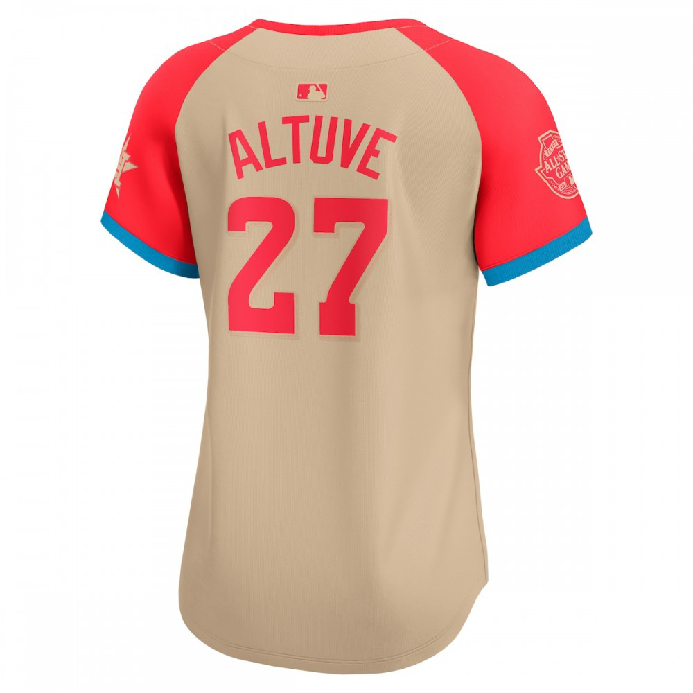 Jose Altuve American League Women's 2024 MLB All-Star Game Limited Player Jersey Cream - view 3