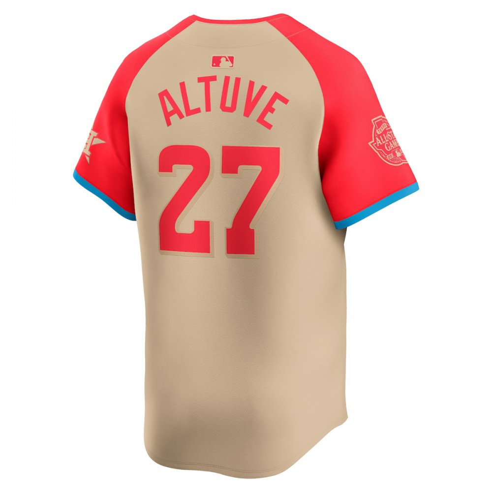 Jose Altuve American League 2024 MLB All-Star Game Limited Player Jersey Cream - view 3