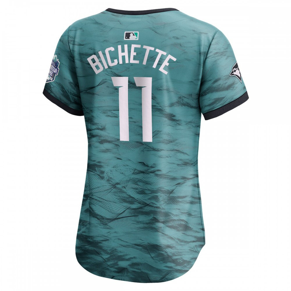 Bo Bichette American League Women's 2023 MLB All-Star Game Limited Player Jersey Teal - view 3