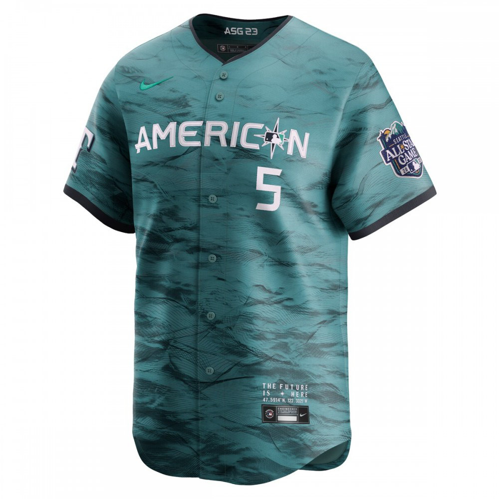 Corey Seager American League 2023 MLB All-Star Game Limited Player Jersey Teal - view 2