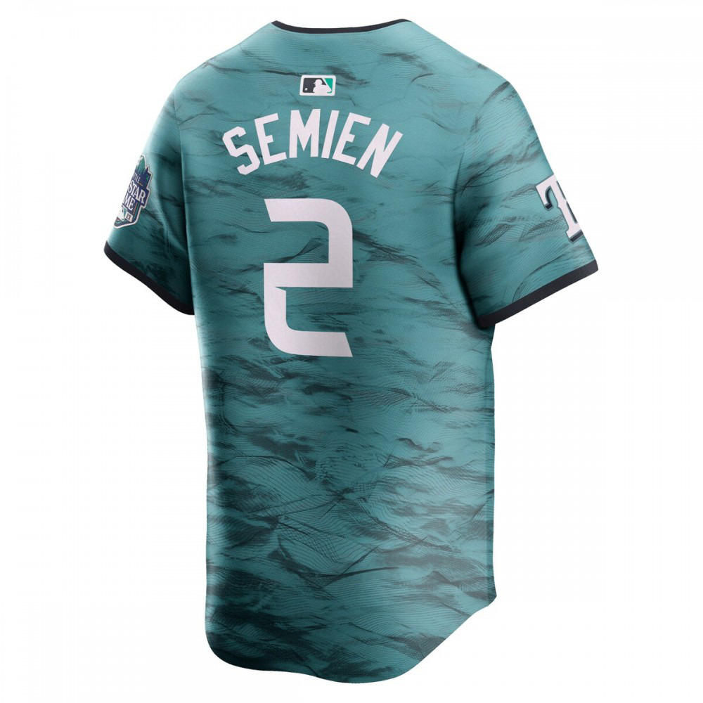Marcus Semien American League 2023 MLB All-Star Game Limited Player Jersey Teal - view 3