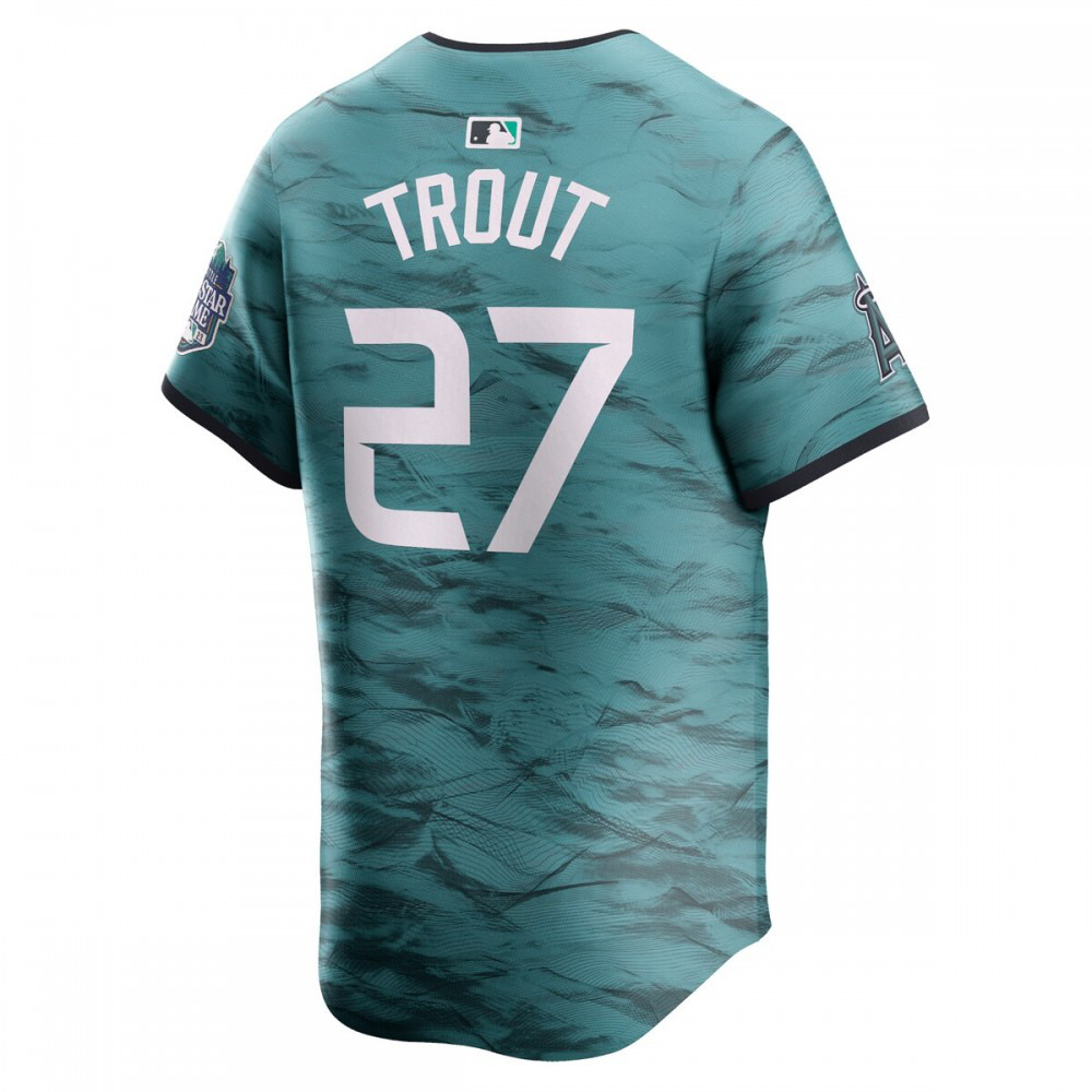 Mike Trout American League 2023 MLB All-Star Game Limited Player Jersey Teal - view 3