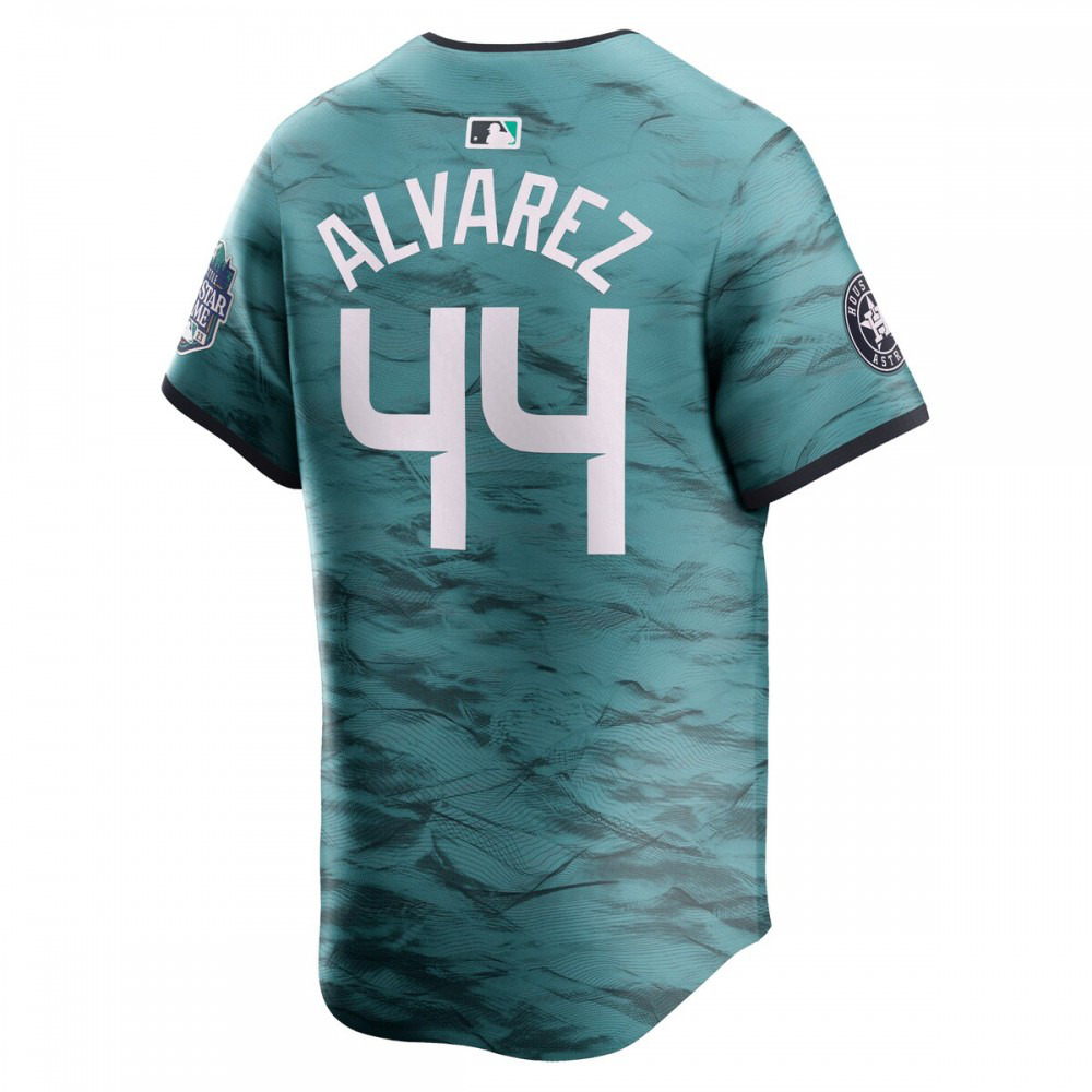 Yordan Alvarez American League 2023 MLB All-Star Game Limited Player Jersey Teal - view 3