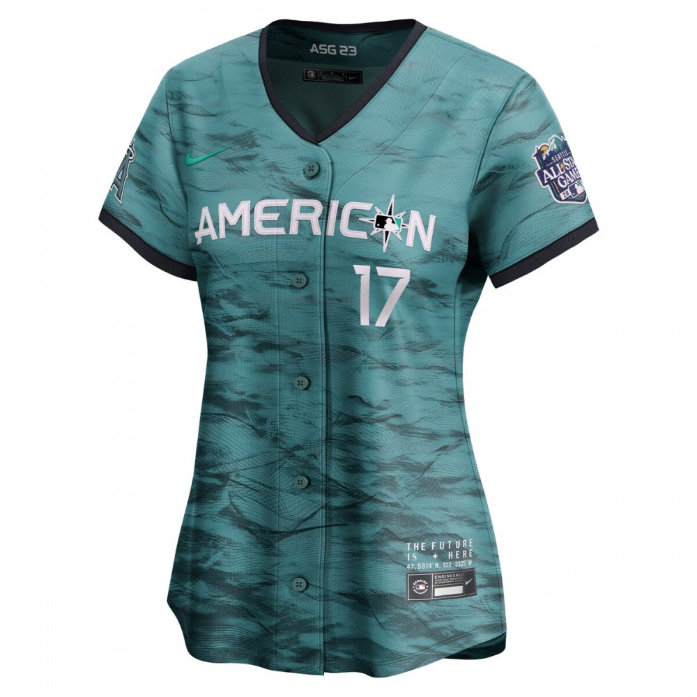 Shohei Ohtani American League Women's 2023 MLB All-Star Game Limited Player Jersey Teal - view 2