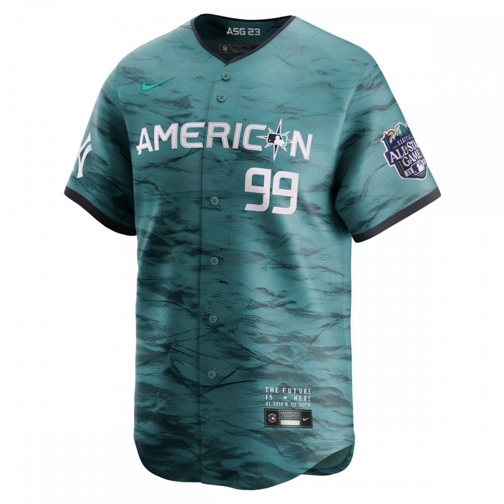 Aaron Judge American League 2023 MLB All-Star Game Limited Player Jersey Teal - view 2