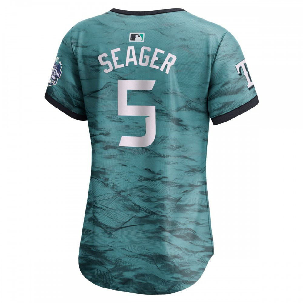 Corey Seager American League Women's 2023 MLB All-Star Game Limited Player Jersey Teal - view 3