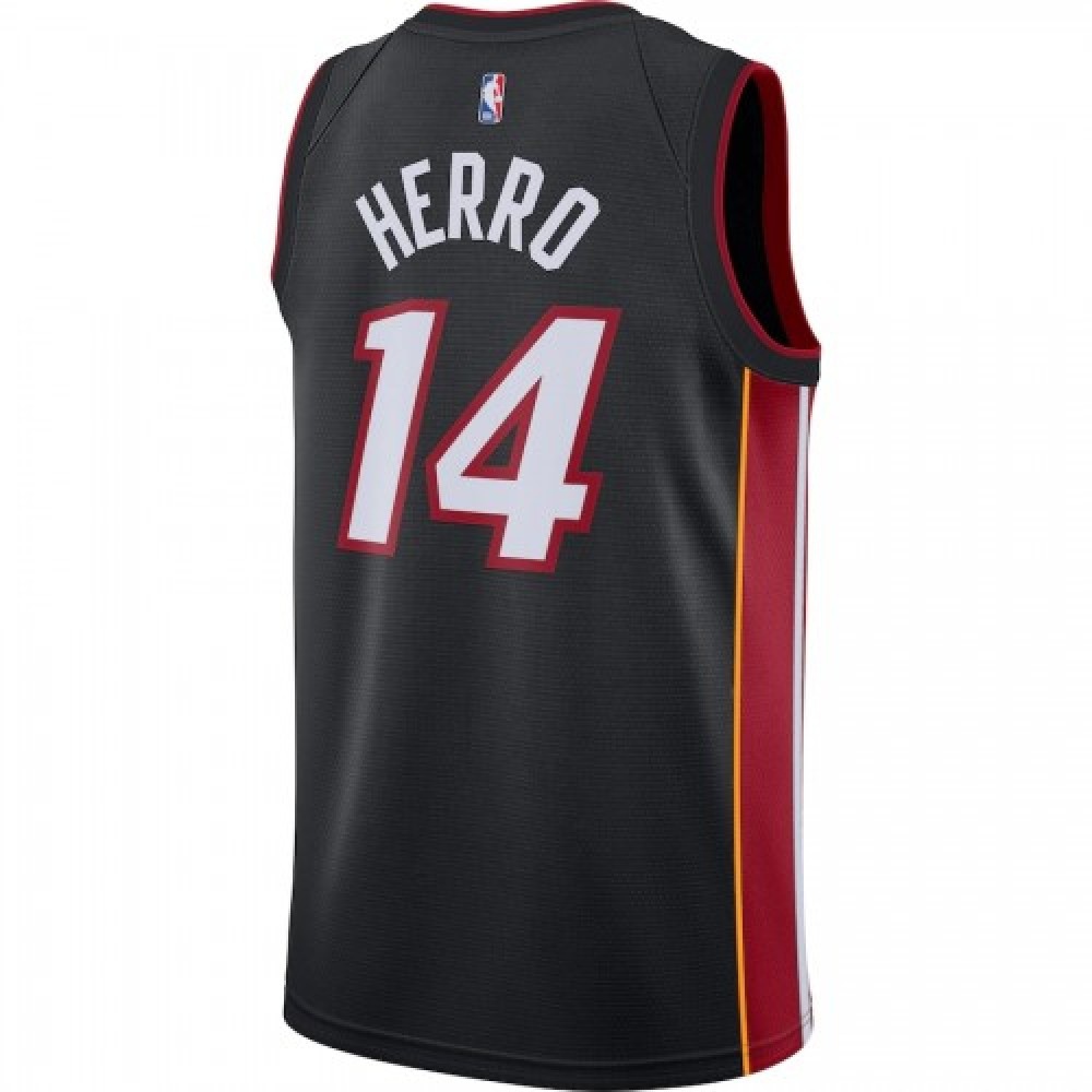 Men's Miami Heat Tyler Herro #14 Black 202021 Swingman Jersey Icon Edition - view 3