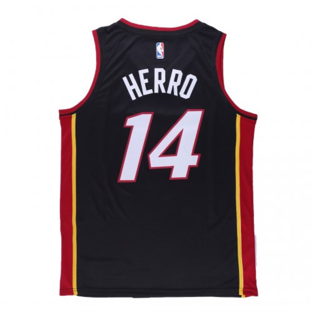 Men's Miami Heat Tyler Herro #14 Black 202021 Swingman Jersey Icon Edition - view 5