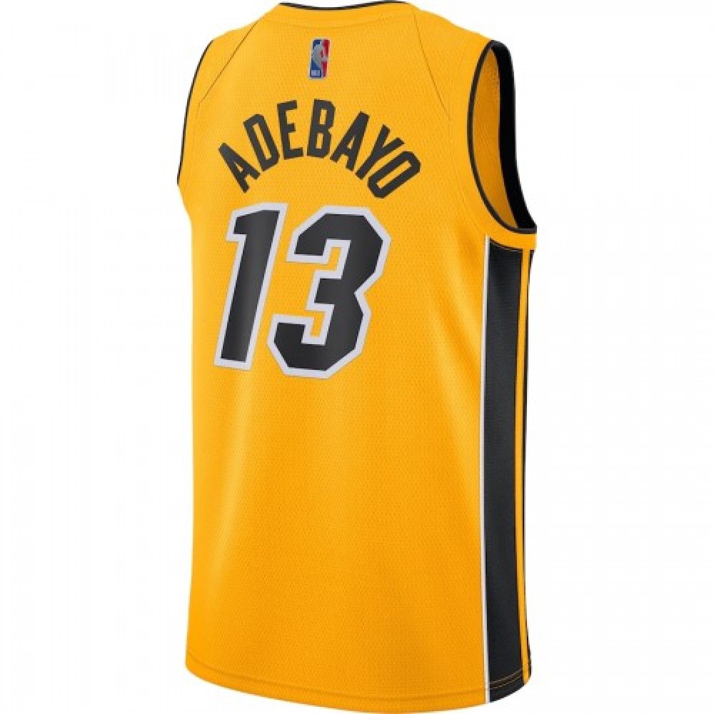 Men's Miami Heat Bam Adebayo #13 Yellow 20/21 Swingman Jersey Earned Edition - view 3