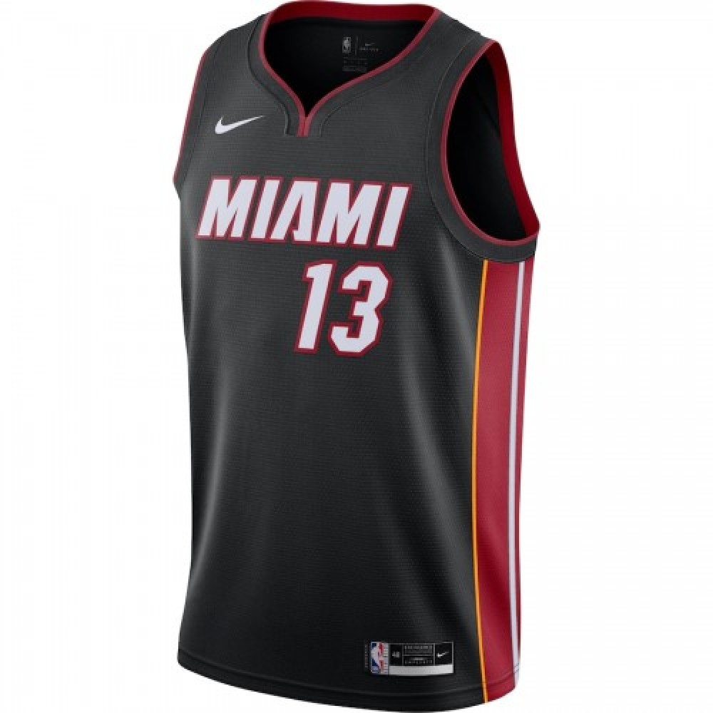 Men's Miami Heat Bam Adebayo #13 Black 2020/21 Swingman Jersey – Icon Edition - view 2