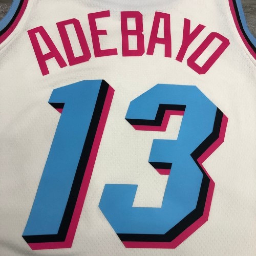 Men's Miami Heat Bam Adebayo #13 White 19-20 Swingman Jersey City Edition - view 4