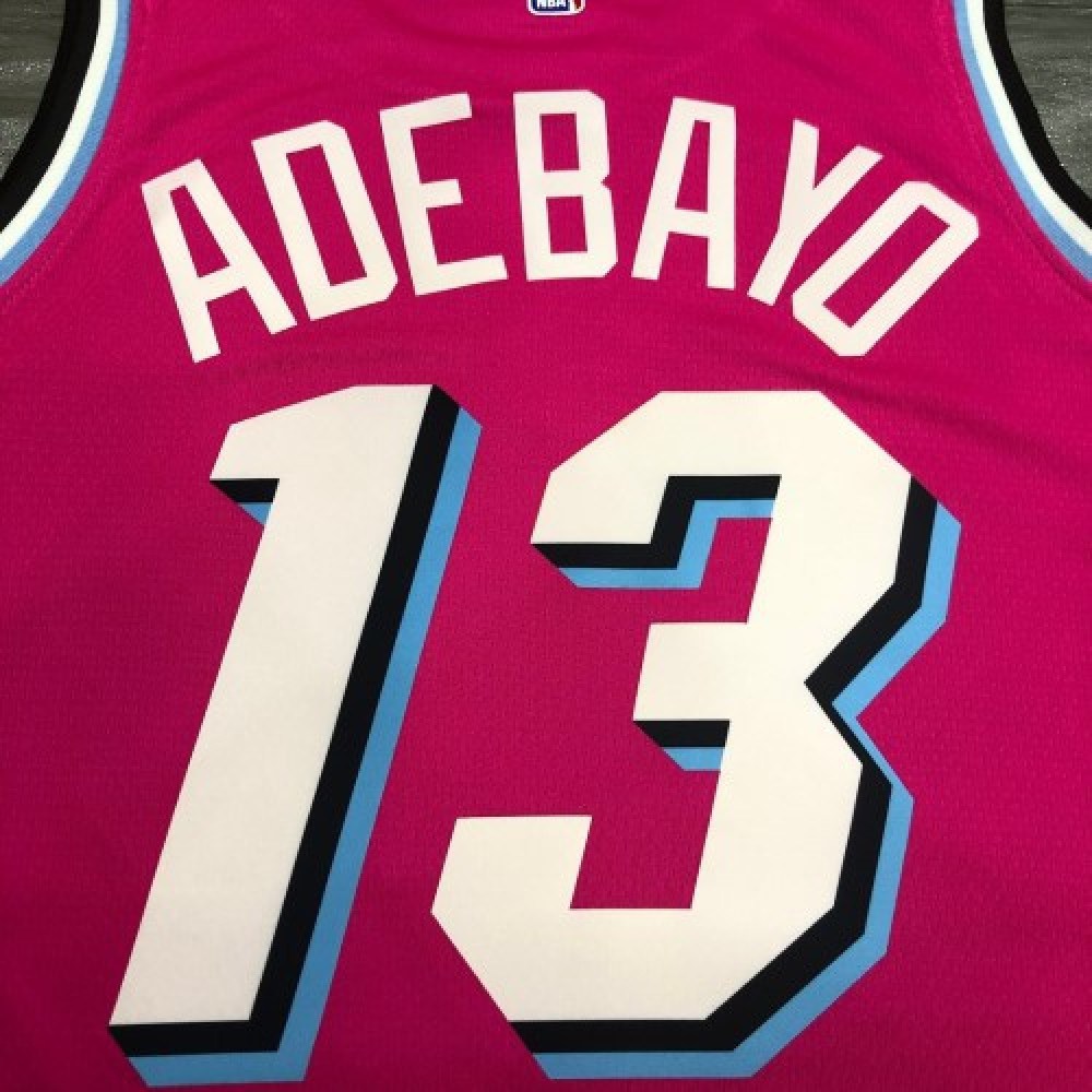 Men's Miami Heat Bam Adebayo #13 Pink 19-20 Swingman Jersey City Edition - view 3
