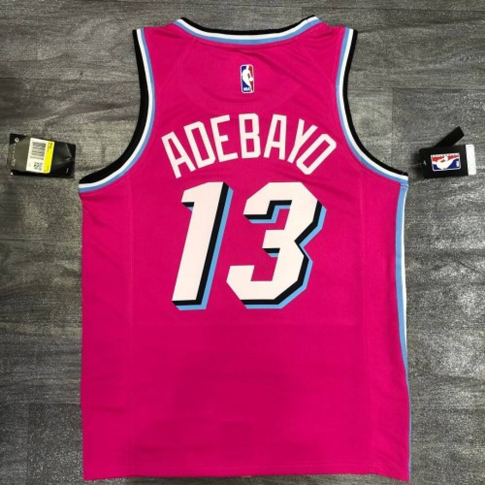 Men's Miami Heat Bam Adebayo #13 Pink 19-20 Swingman Jersey City Edition - view 4