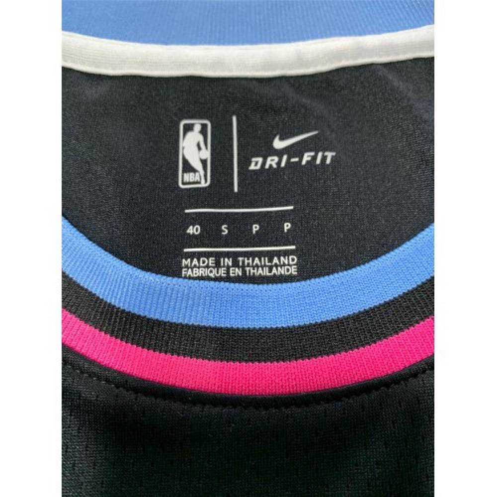 Men's Miami Heat Dwyane Wade #3 Black Swingman Jersey City Edition - view 4