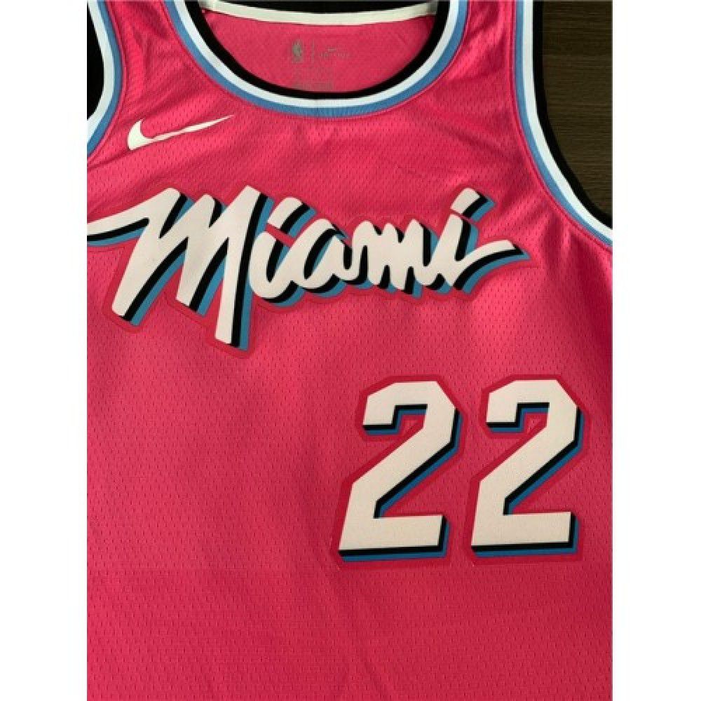 Men's Miami Heat Jimmy Butler #22 Pink 19-20 Swingman Jersey City Edition - view 2
