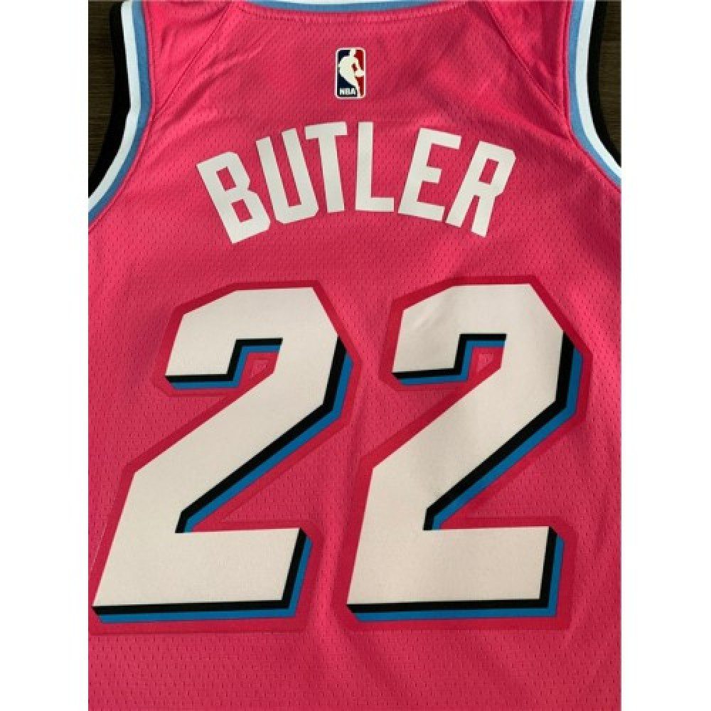 Men's Miami Heat Jimmy Butler #22 Pink 19-20 Swingman Jersey City Edition - view 3