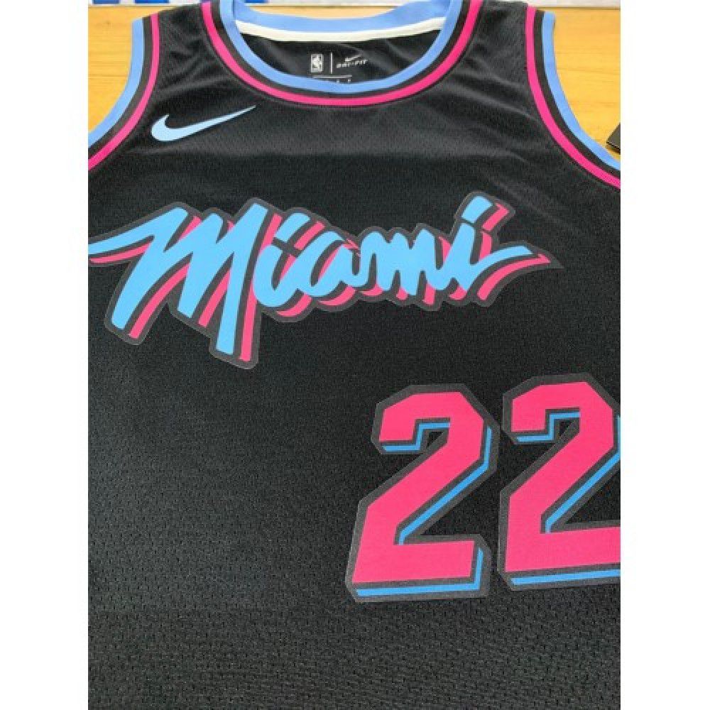 Men's Miami Heat Jimmy Butler #22 Black 19-20 Swingman Jersey City Edition - view 2