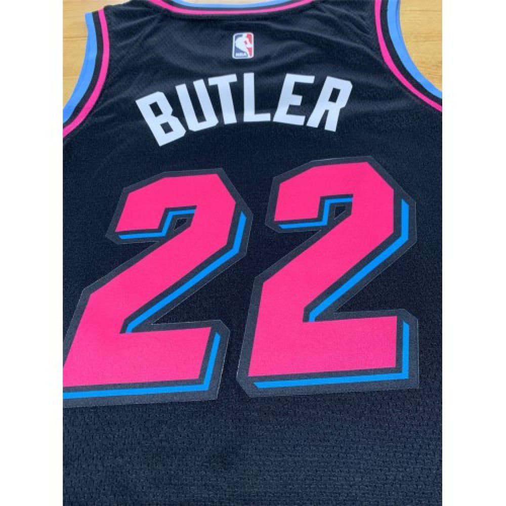 Men's Miami Heat Jimmy Butler #22 Black 19-20 Swingman Jersey City Edition - view 3