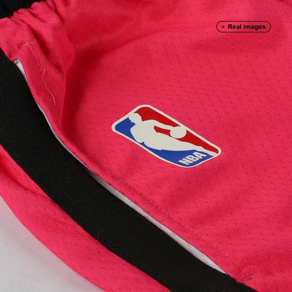 Men's Miami Heat Pink/Light Blue 2020/21 Swingman Shorts City Edition - view 4