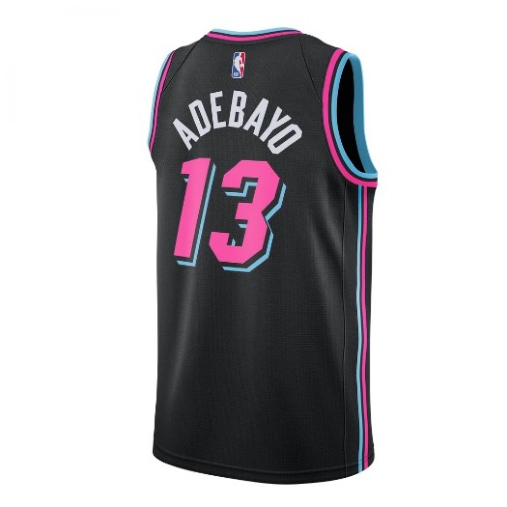 Men's Miami Heat Bam Adebayo #13 Black 19-20 Swingman Jersey City Edition - view 2