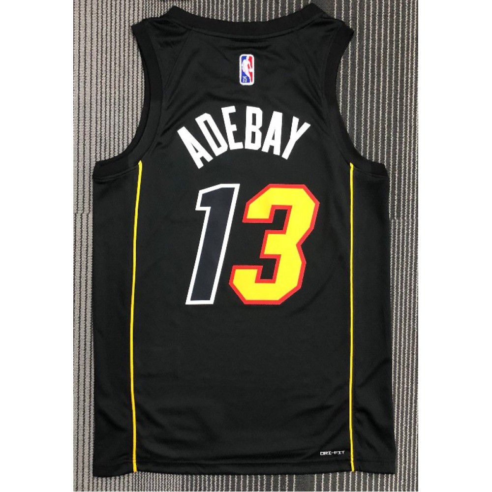 Men's Miami Heat Bam Adebayo #13 Black 2021/22 Swingman Jersey City Edition - view 3