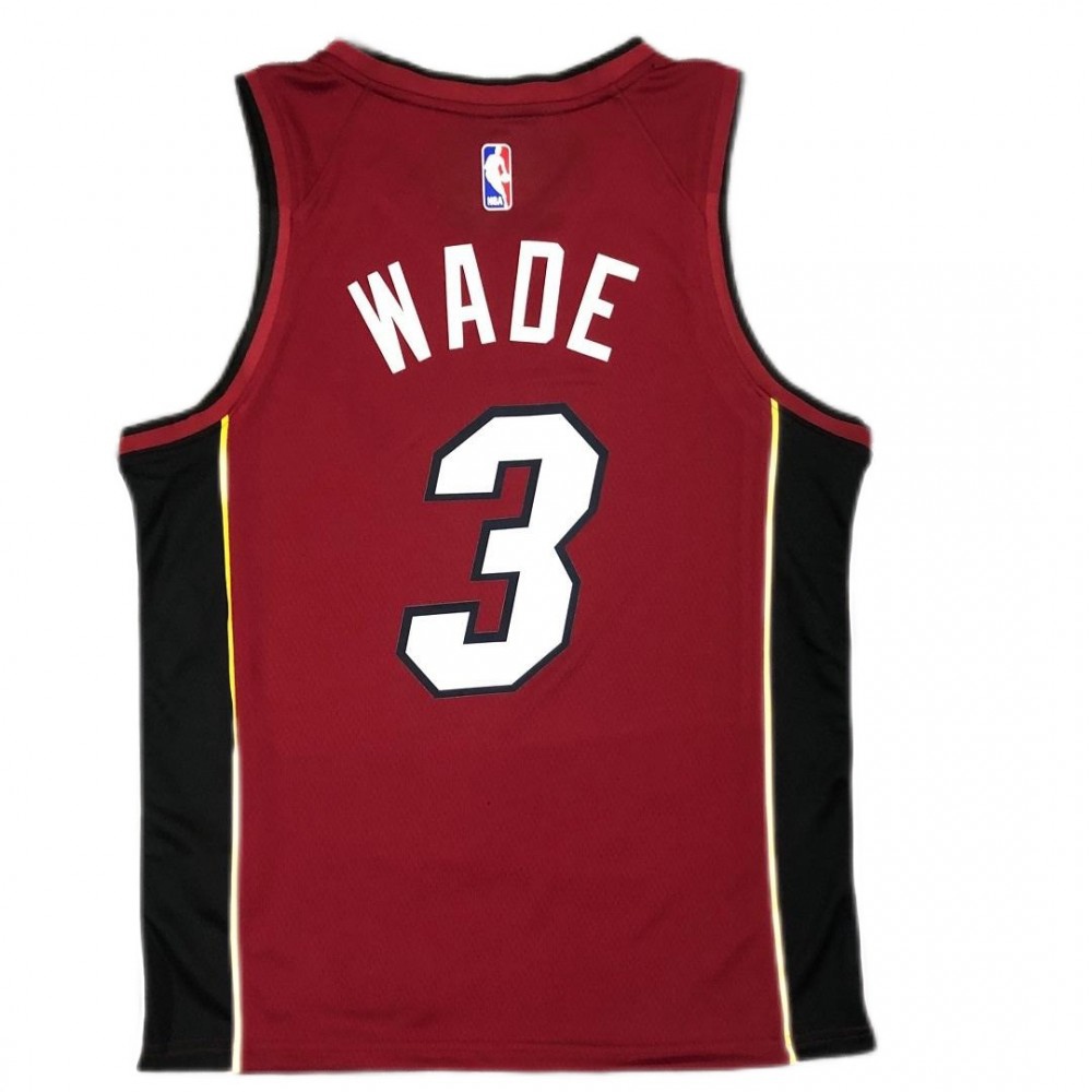 Men's Miami Heat Dwyane Wade #3 Jordan Red 20/21 Swingman Player Jersey Statement Edition - view 2