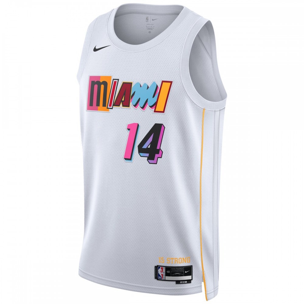 Tyler Herro Miami Heat Unisex 2022/23 Swingman Jersey City Edition White - view 2