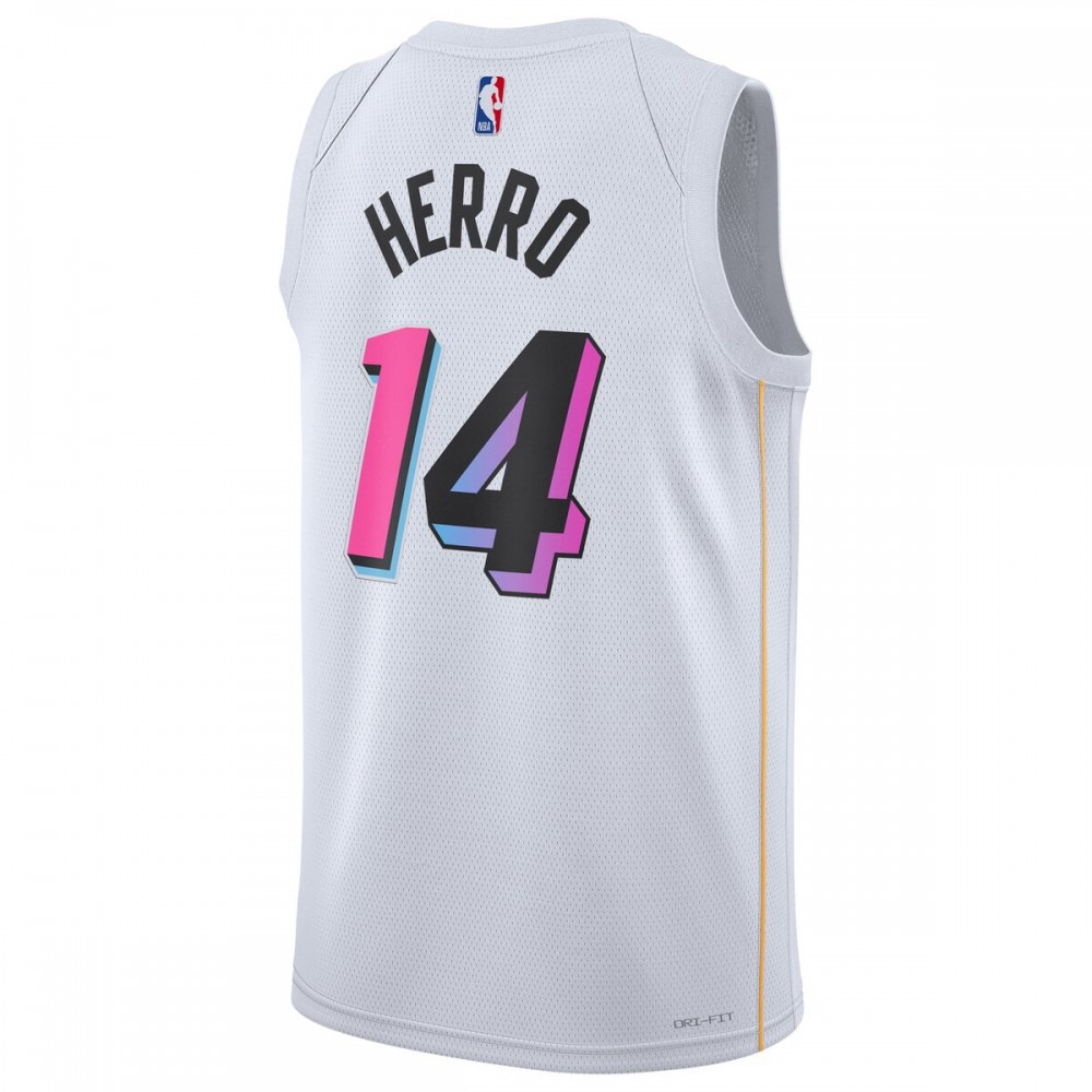 Tyler Herro Miami Heat Unisex 2022/23 Swingman Jersey City Edition White - view 3