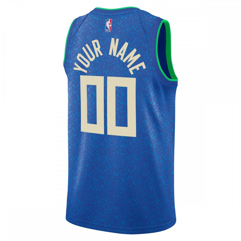 Milwaukee Bucks Unisex 2023/24 Custom Swingman Jersey Royal City Edition - view 3