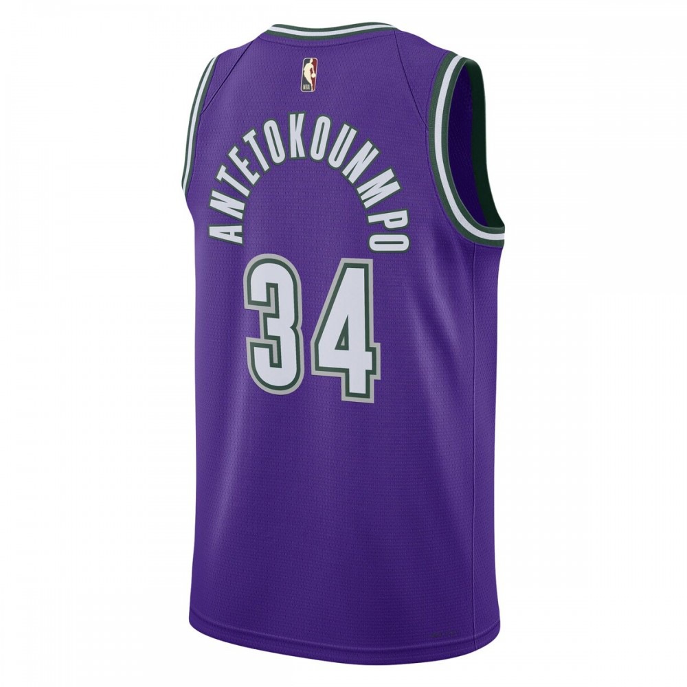 Giannis Antetokounmpo Milwaukee Bucks 2022/23 Swingman Jersey Purple Classic Edition - view 3