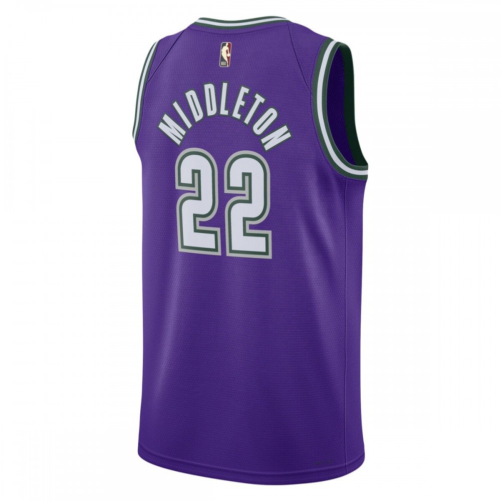 Khris Middleton Milwaukee Bucks 2022/23 Swingman Jersey Purple Classic Edition - view 3