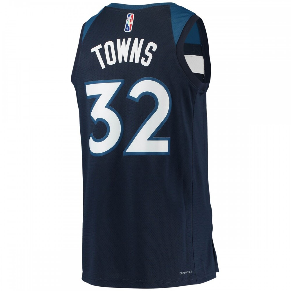 Karl-Anthony Towns Minnesota Timberwolves 2021/22 Diamond Swingman Jersey Icon Edition Navy - view 3