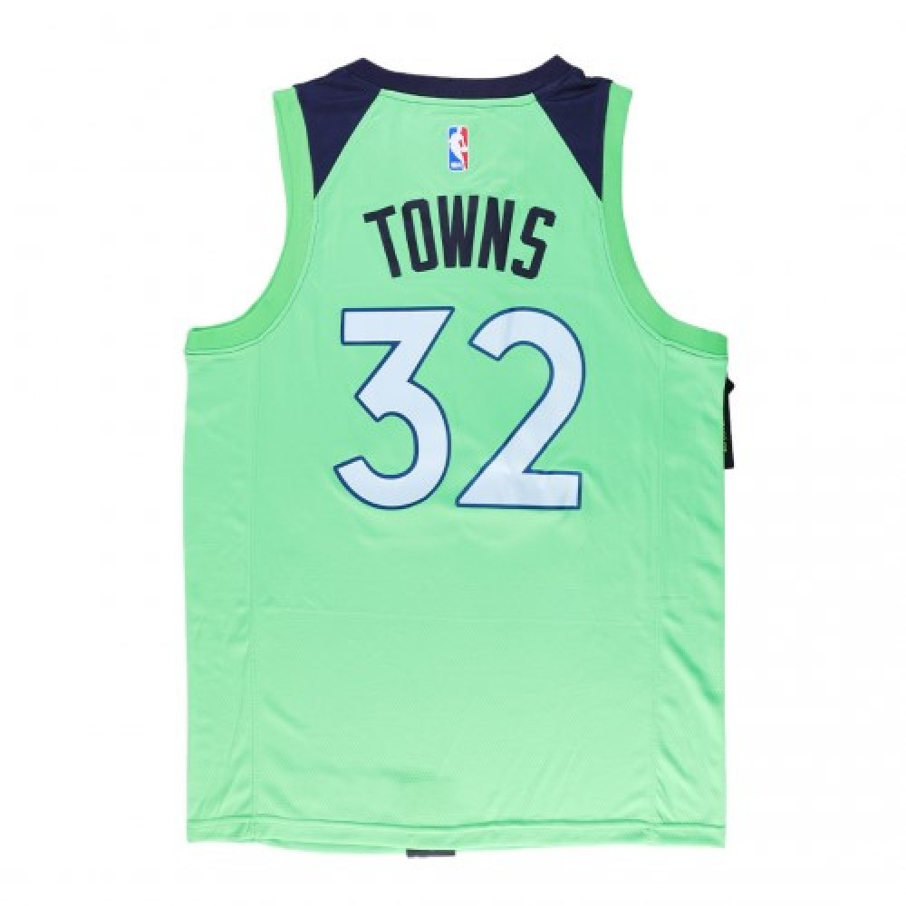 Men's Minnesota Timberwolves Karl-Anthony Towns #32 Jordan Green 20/21 Swingman Jersey - view 5