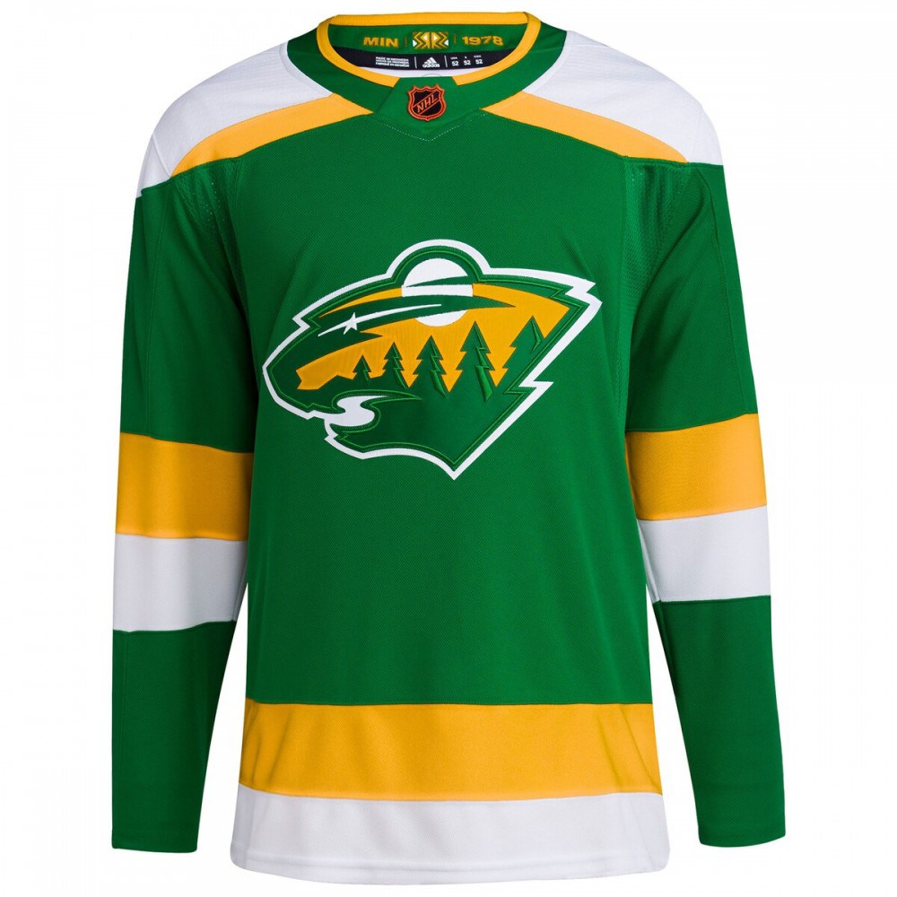 Minnesota Wild Reverse Retro 2.0 Athletic Fit Blank Jersey Green - view 2