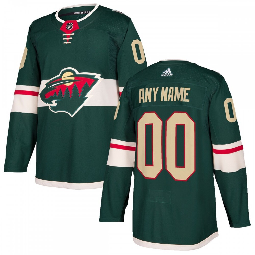 Minnesota Wild Athletic Fit Custom Jersey Green
