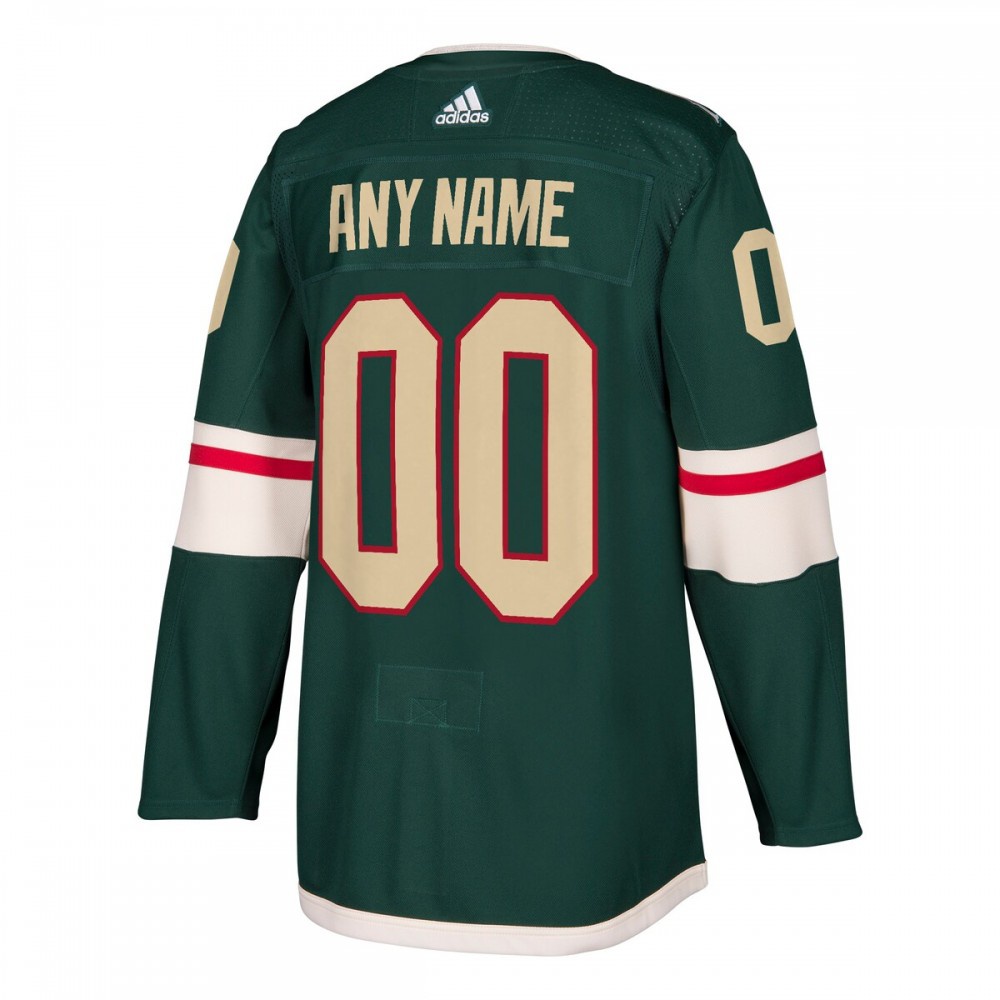 Minnesota Wild Athletic Fit Custom Jersey Green - view 3