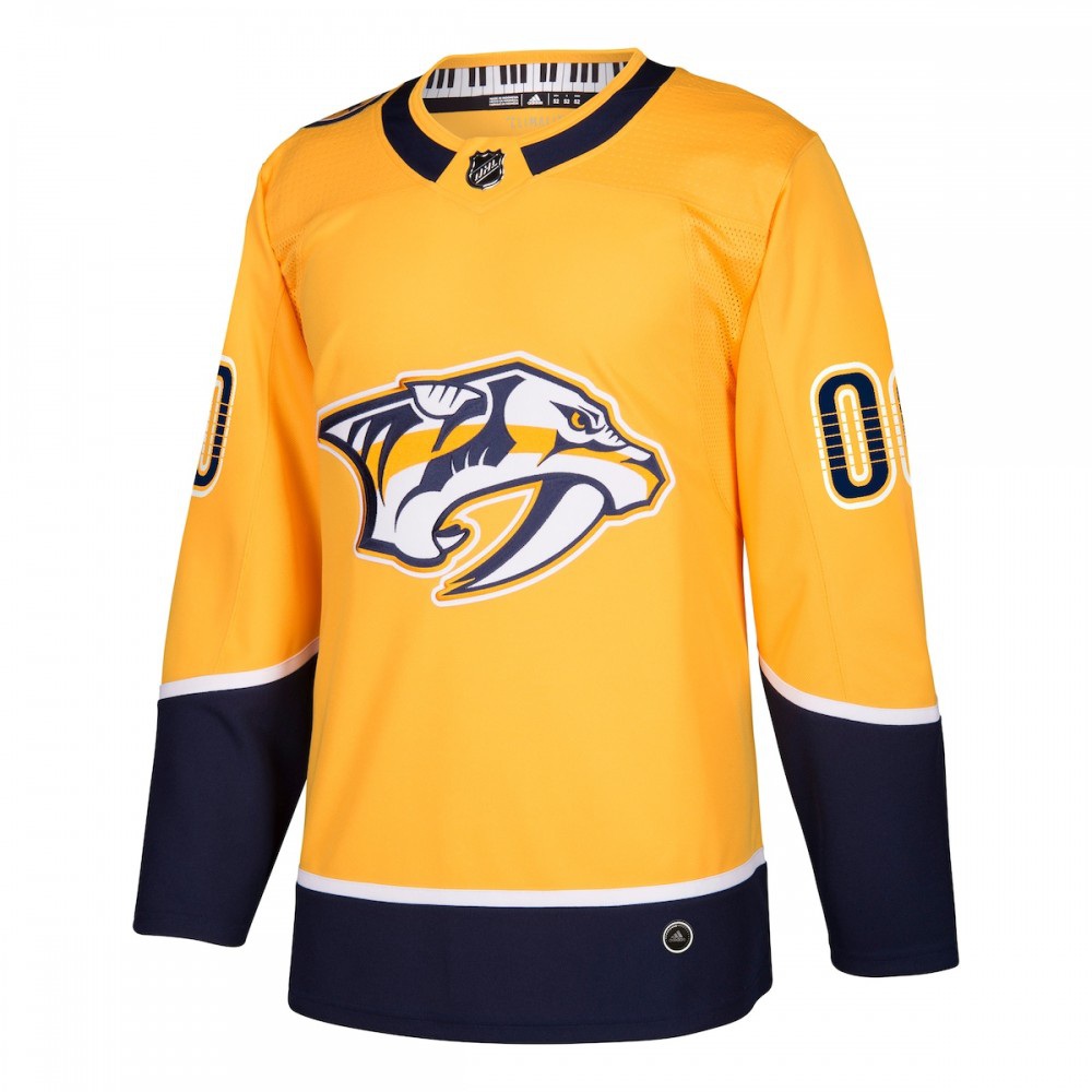 Nashville Predators Athletic Fit Custom Jersey Gold - view 2