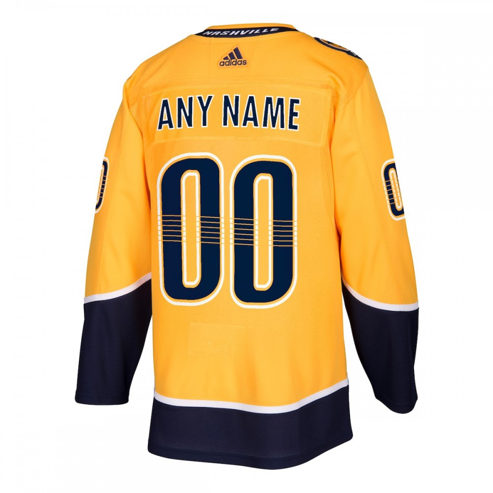Nashville Predators Athletic Fit Custom Jersey Gold - view 3