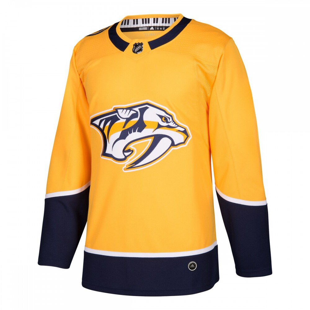 Nashville Predators Home Athletic Fit Blank Jersey Gold - view 2
