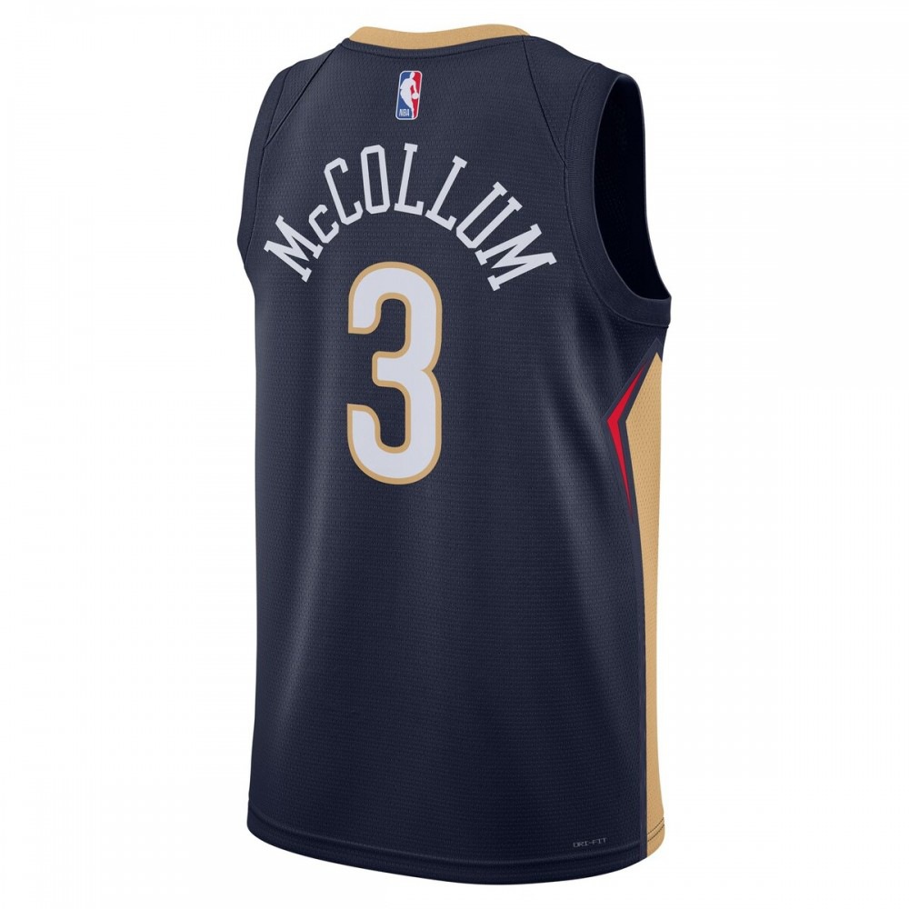 C.J. McCollum New Orleans Pelicans Unisex Swingman Jersey Icon Edition Navy - view 3