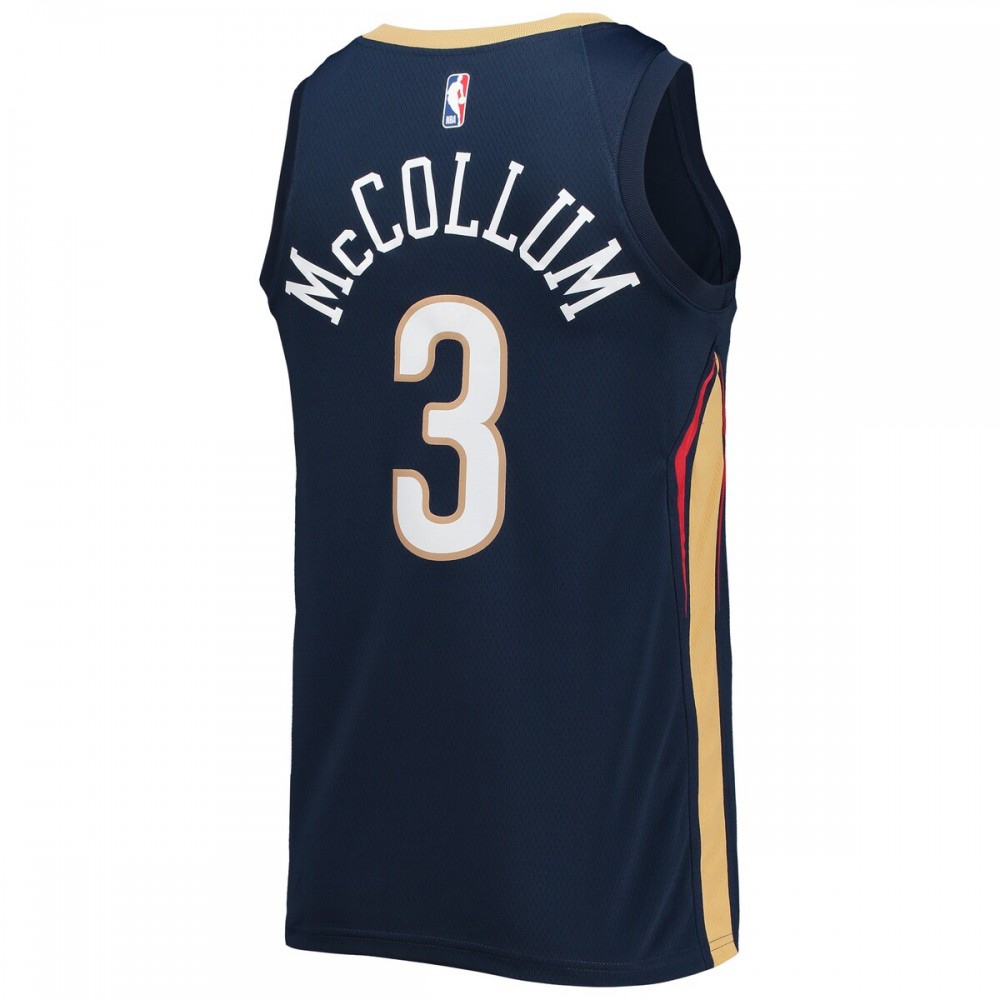 C.J. McCollum New Orleans Pelicans 2021/22 Swingman Jersey Icon Edition Navy - view 3