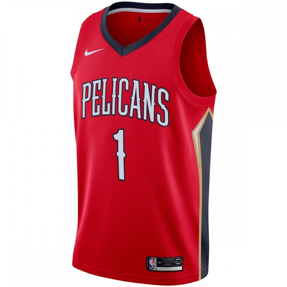 Zion Williamson New Orleans Pelicans 2019/2020 Swingman Jersey Statement Edition Red - view 2