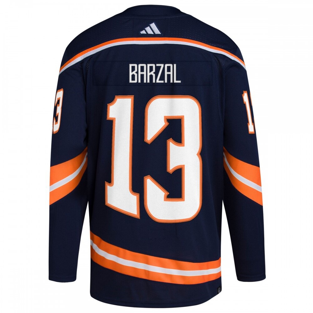 Mathew Barzal New York Islanders Reverse Retro 2.0 Athletic Fit Player Jersey Navy - view 3