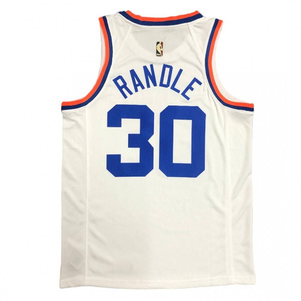 Men's New York Knicks Julius Randle #30 White 2021/22 Swingman Jersey Classic Edition - view 3