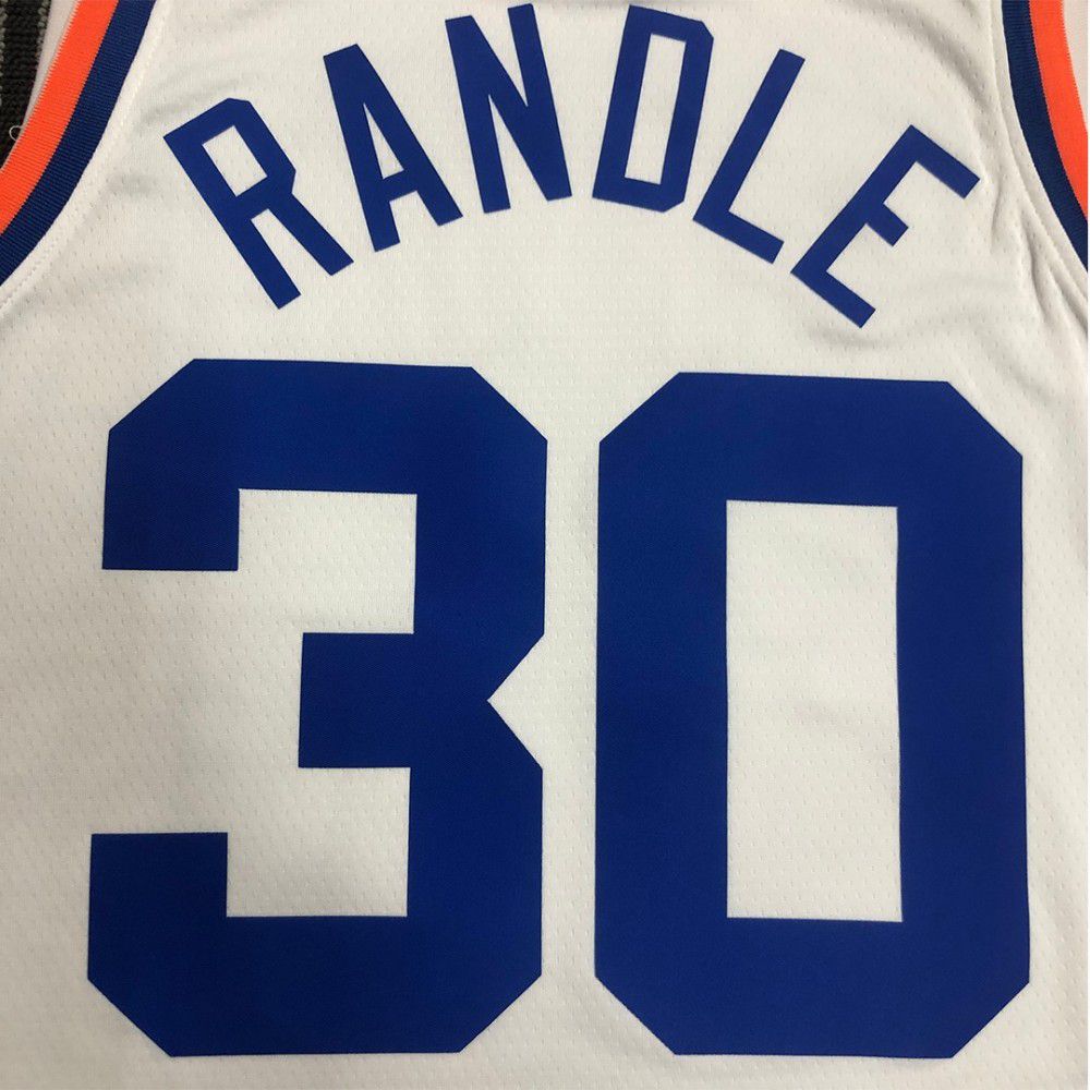 Men's New York Knicks Julius Randle #30 White 2021/22 Swingman Jersey Classic Edition - view 4