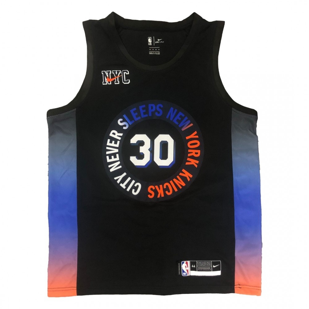 Men's New York Knicks Julius Randle #30 Black 2020/21 Swingman Jersey City Edition - view 2