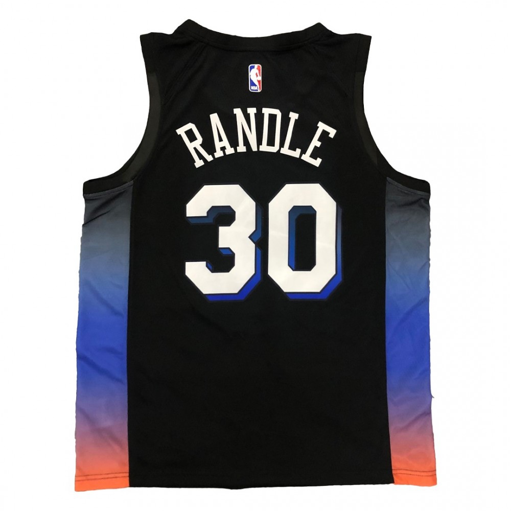 Men's New York Knicks Julius Randle #30 Black 2020/21 Swingman Jersey City Edition - view 3