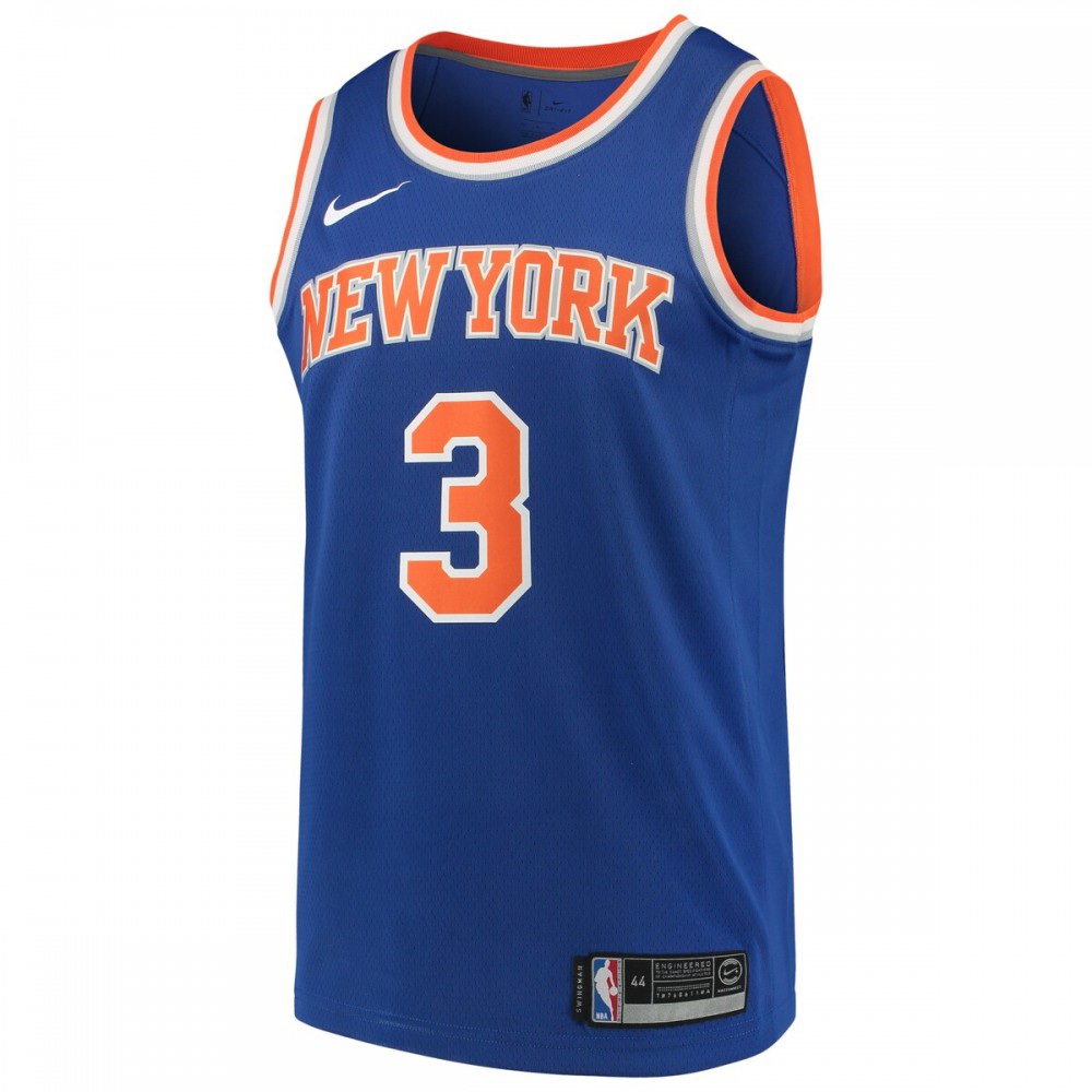 Tim Hardaway Jr. New York Knicks Youth 2020/21 Swingman Jersey Icon Edition Blue - view 2